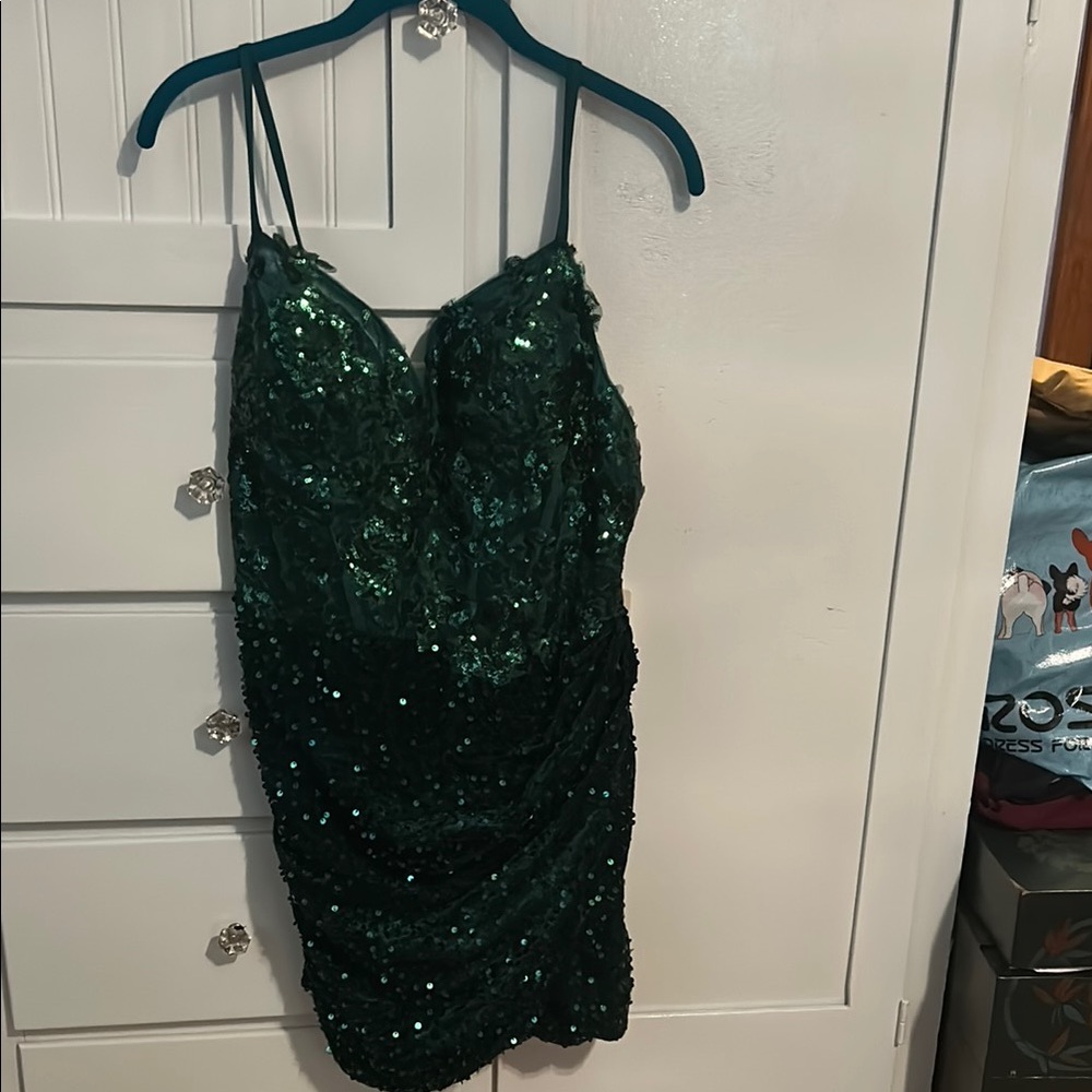 Elegant Green Sequin Dress